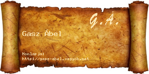 Gasz Ábel névjegykártya