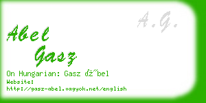 abel gasz business card